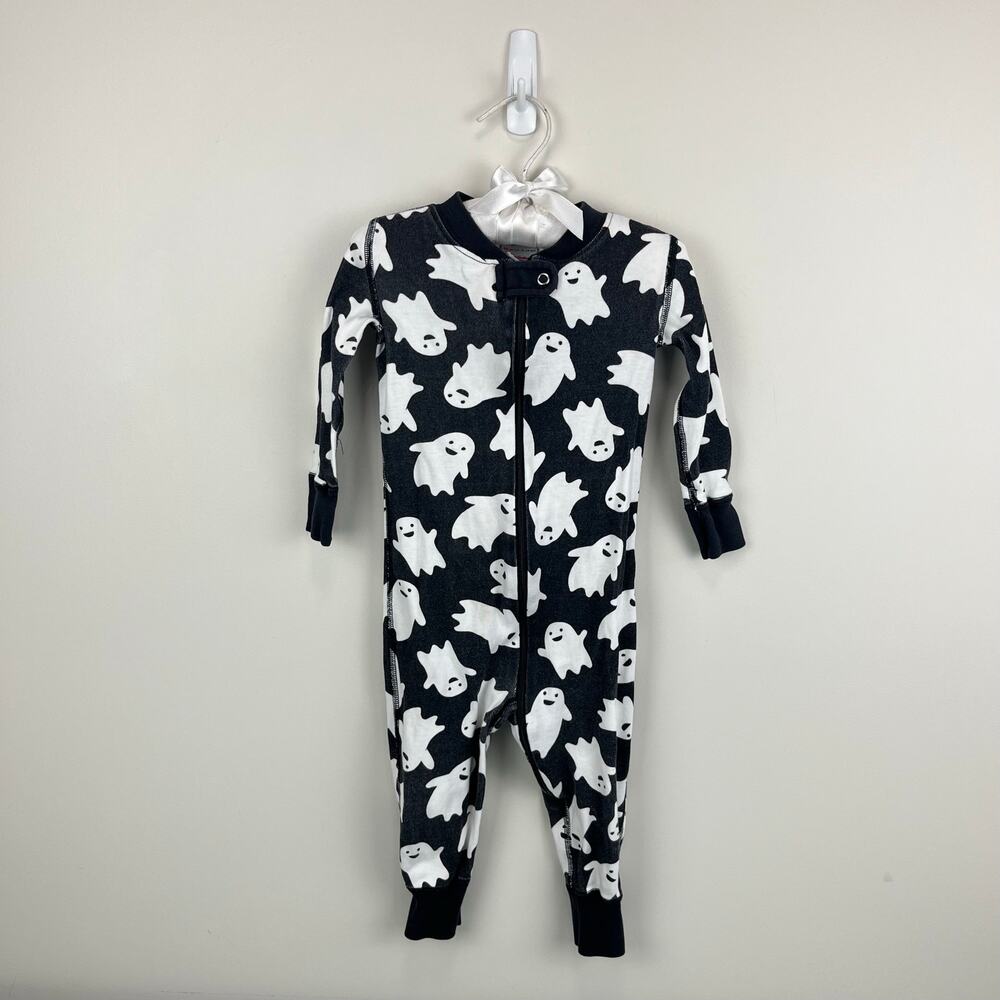 Hanna Andersson Halloween Black White Ghost HannaJams Sleeper 80 cm 18-24 Months